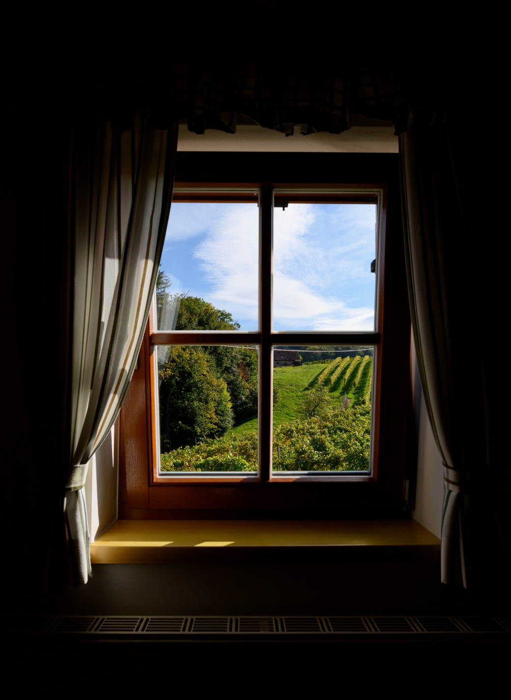 Der Ausblick aus einem der Doppelzimmer.