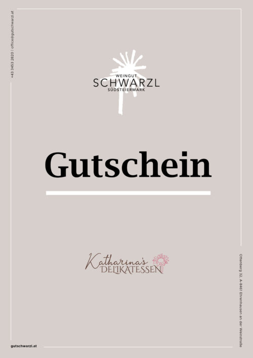 Wertgutschein 500 € von Weingut Schwarzl.