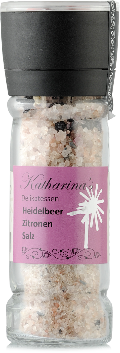 Heidelbeer mit Zitronenzesten im Salz von Katharinas Delikatessen