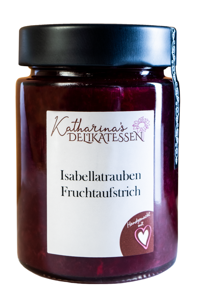Isabella-Trauben-Fruchtaufstrich hergestellt in der Südsteiermark.